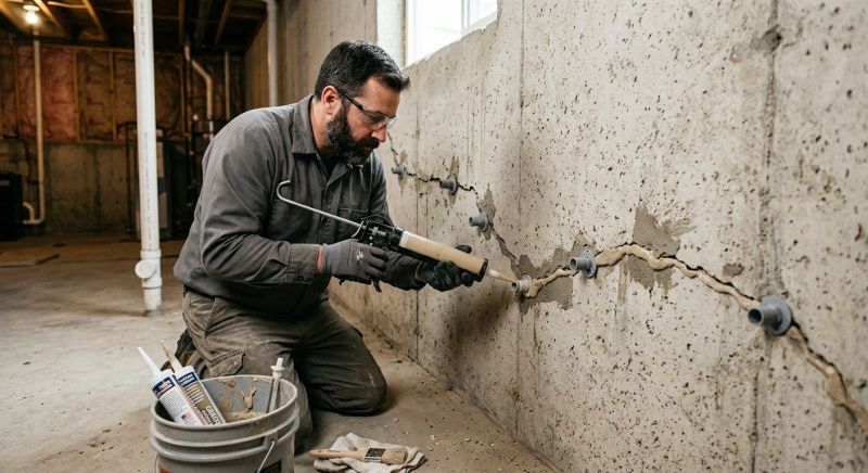 Basement Crack Repair in Saint Cloud, MN