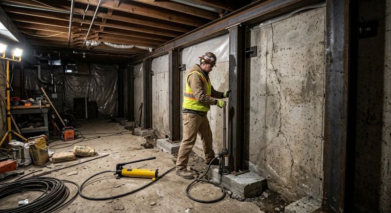 Basement Stabilization in Saint Cloud, MN