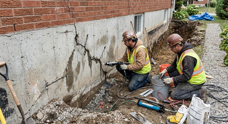 Cracked Foundation Repair in Benton County, MN