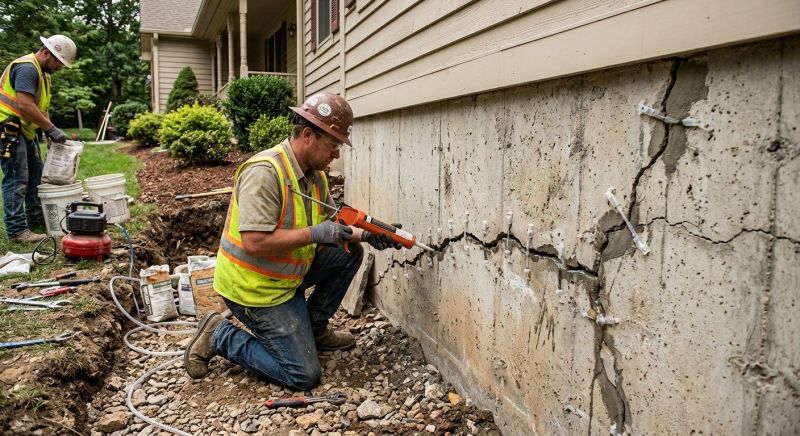 Foundation Crack Sealing in Saint Cloud, MN