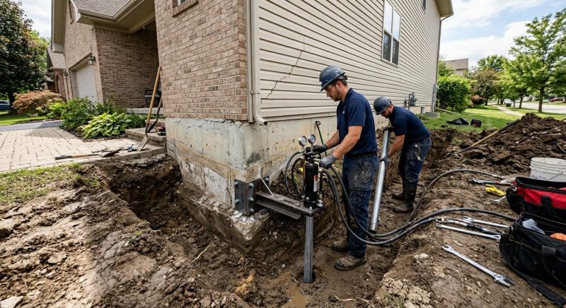 Foundation Settlement Repair in Saint Cloud, MN