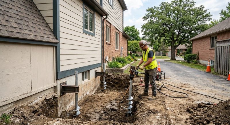 Helical Piers Installation in Saint Cloud, MN