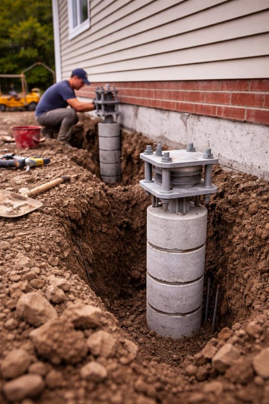 Helical Piers Installation in Saint Cloud, MN