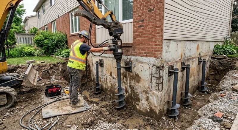 Helical Pile Installation in Saint Cloud, MN
