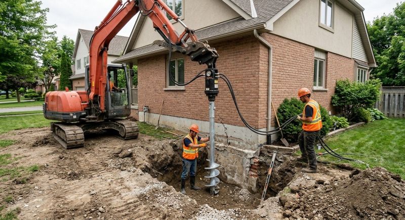 Helical Pile Installation in Saint Cloud, MN