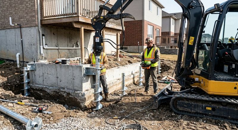Helical Pile Installation in Saint Cloud, MN