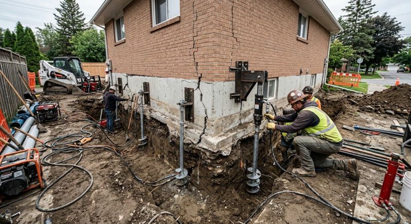 Sinking Foundation Repair in Benton County, MN
