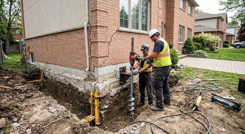 Sinking Foundation Repair in Benton County, MN