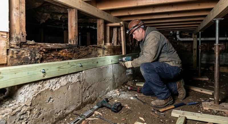 Sinking Foundation Repair in Benton County, MN
