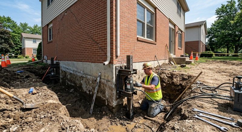 Sinking Foundation Repair in Saint Cloud, MN