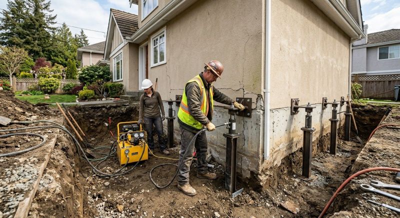 Sinking Foundation Repair in Saint Cloud, MN